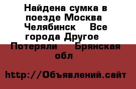 Найдена сумка в поезде Москва -Челябинск. - Все города Другое » Потеряли   . Брянская обл.